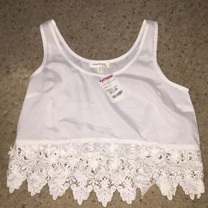White crop top brand new